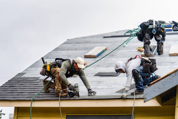 Professional Gutter Installation technician working in Pearisburg, VA